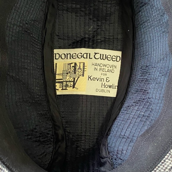 Donegal Handwoven Wool Tweed Ireland Fedora Hat- Sz-7 1/8 - Picture 10 of 13